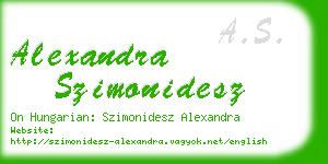 alexandra szimonidesz business card